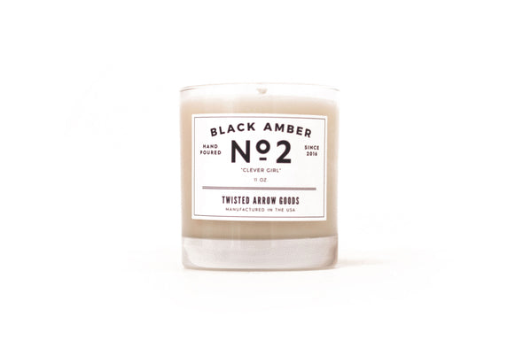 BLACK AMBER NO. 2 - SOY CANDLE-Twisted Arrow Goods