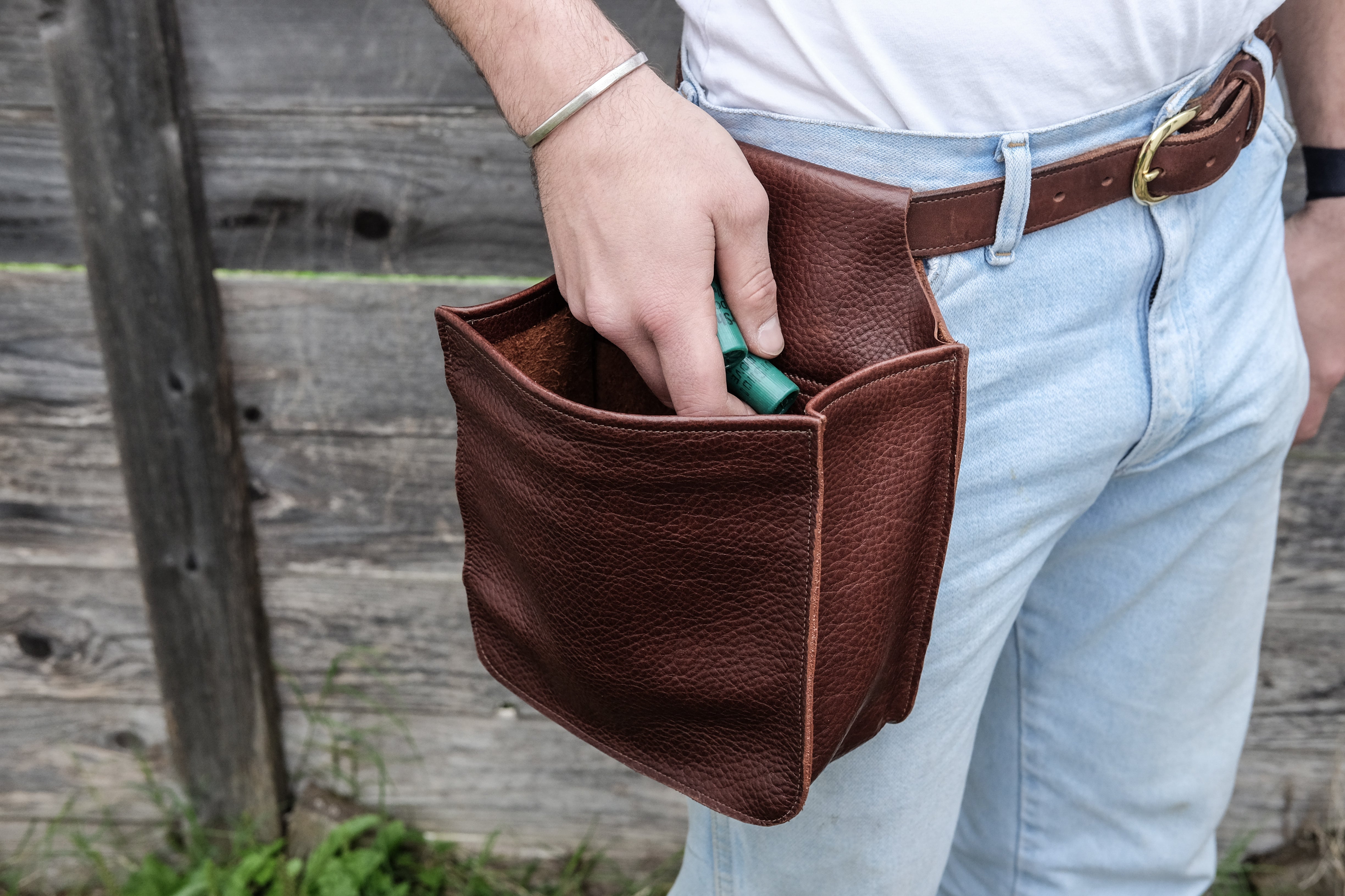 leather pocket belt