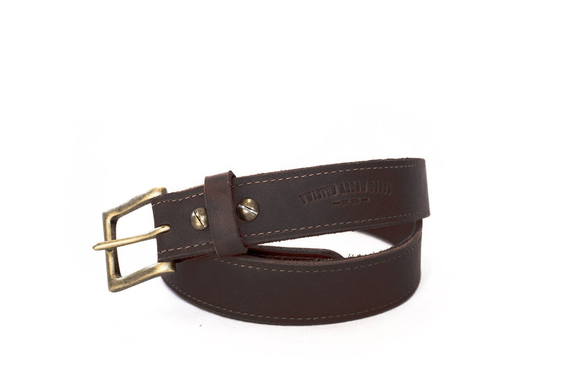 Men's Dual Hoop Leather Belt - Ebon, Size : 30 (Waist: 28)