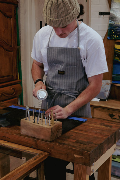 Apron (Denim Herringbone)
