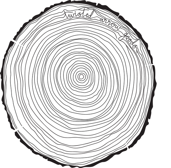 TREE RINGS - STICKER-Twisted Arrow Goods